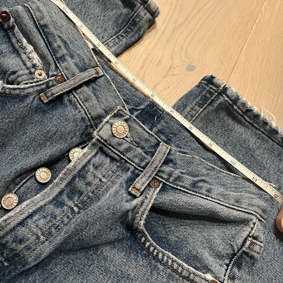 AGOLDE 90's Pinch Waist Straight Leg Distressed Jeans  Sz 24 - Picture 3 of 8